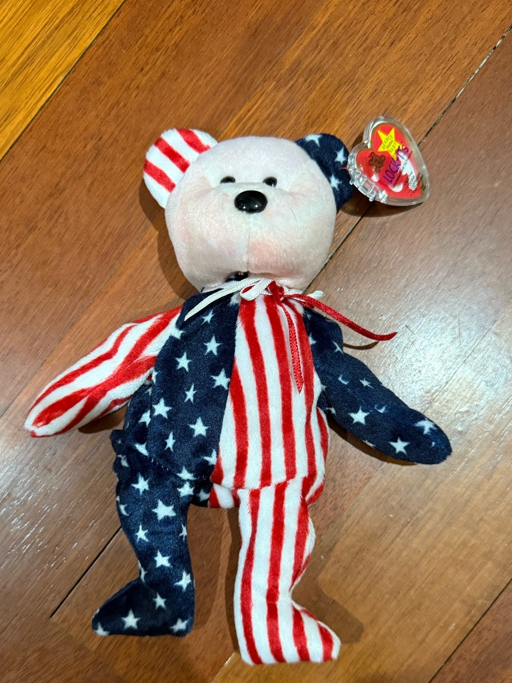 Ty Beanie Baby Spangle the Bear DOB June 14, 1999 MWMT Free Shipping
